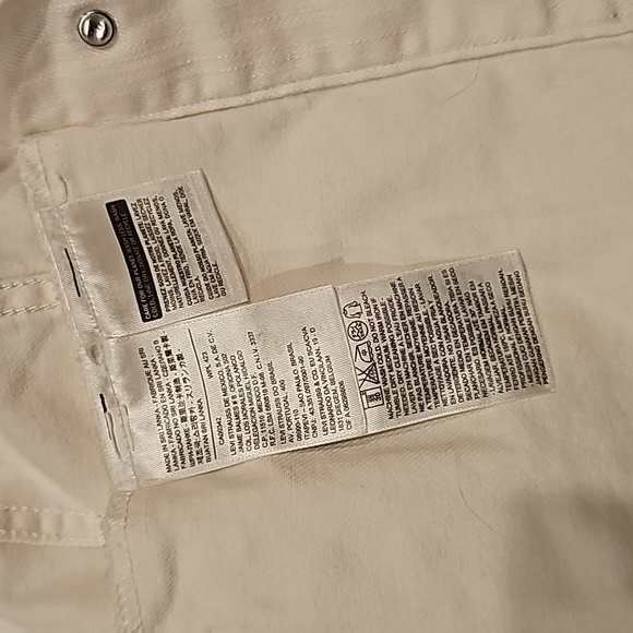 LEVI'S Strauss white jean jacket sz XXL women's - Picture 4 of 6